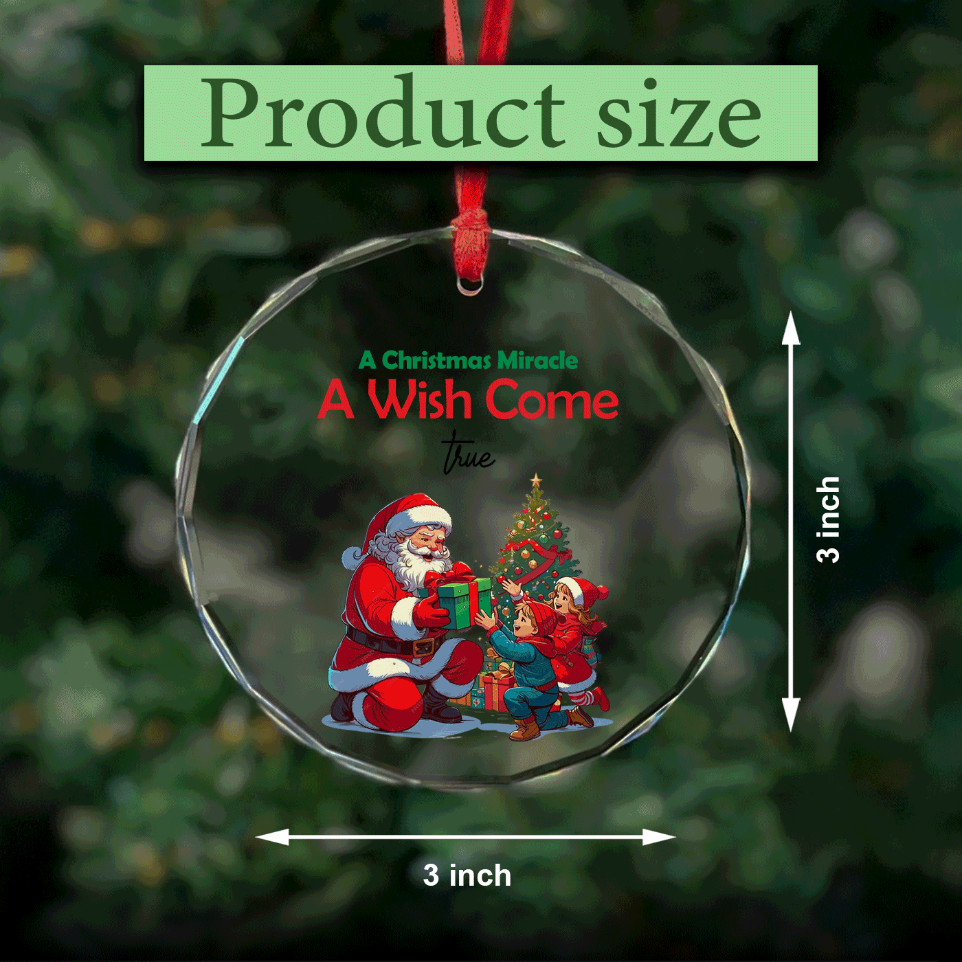 Santa's Christmas Gift Giving | Celebrate the Magic of the Season | Glass Ornament